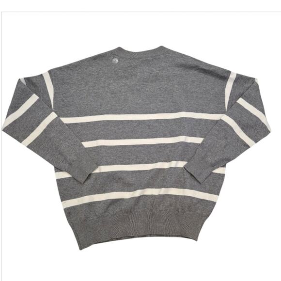 Aeropostale Hello Kitty womens small oversized Gray Striped Sweater - Picture 3 of 10